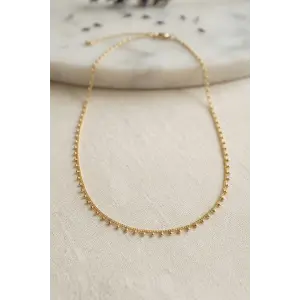 Gold Renk Topçcuk Model 60 cm Kadın Kolye