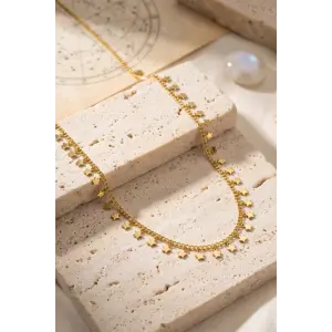 Gold Renk Yıldız Pul Model 60 cm Kadın Kolye