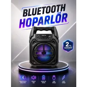 Güçlü ve Şarj Edilebilir Bluetooth Hoparlör 6.5 İnç