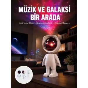Gün Batımı Projektör Lamba Astronot Görünümlü Dekoratif Masa Lambası Yeni Nesil