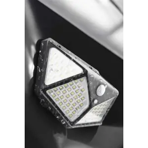 Güneş Enerjili Bahçe Aydınlatma Lambası Solar 100 Led Lamba