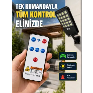 Güneş Enerjili LED Duvar ve Direk Lambası Suya Dayanıklı Akıllı Aydınlatma