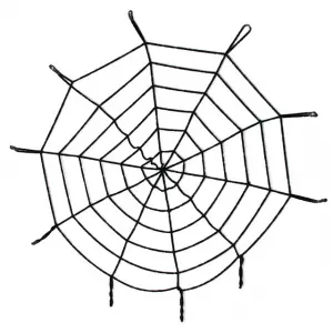 Halloween Cadılar Bayramı Örümcek Ağ Dekor Siyah 1.5 Metre Bx40