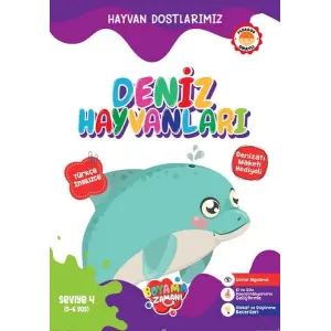 Hayvan Dostlarımız - Deniz Hayvanları Seviye 4 (5-6 Yaş)