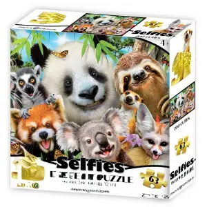 Hayvanat Bahçesi Şirinleri Selfie Puzzle 63 Parça