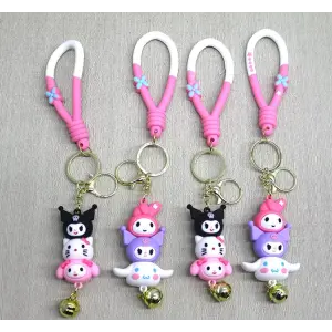 Hello Kitty Ve Arkadaşları Silikon Anahtarlık
