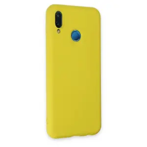 Huawei P20 Lite Kılıf Nano İçi Kadife  - Sarı