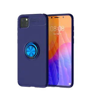 Huawei Y5p Kılıf Range Yüzüklü Silikon - Mavi