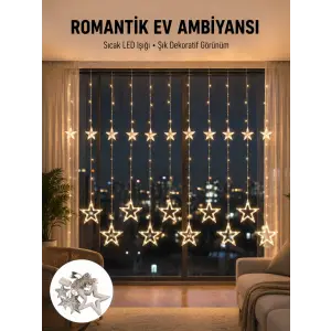 İç Mekan Uyumlu Yıldız Peri Led Perde 3x3 Metre Yeni Nesil