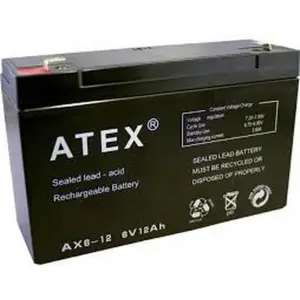 İnce Akü 6v 12ah Amper Bx40