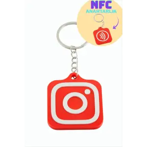 InstagramLogolu 3D Baskılı NFC Anahtarlık