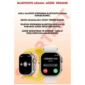 iOS ve Android Uyumlu Akıllı Saat, Nabız Sensörlü, Uyku Takibi, Siyah Silikon Kordonlu