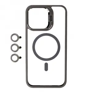 IP 14 Plus / 15 Plus – Kılıf Kamera Lens Korumalı Standlı Lensli Kapak