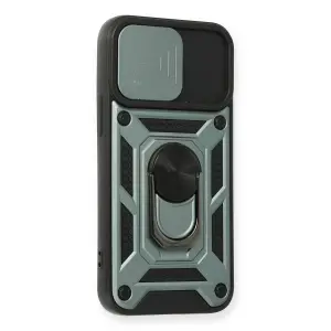 İphone 11 Kılıf Pars Lens Yüzüklü  - Yeşil