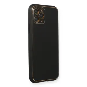 İphone 11 Pro Max Kılıf Co Deri  Kapak - Siyah