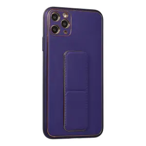 İphone 11 Pro Max Kılıf Co Deri Standlı Kapak - Mor