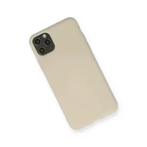 İphone 11 Pro Max Kılıf Nano İçi Kadife  - Bej