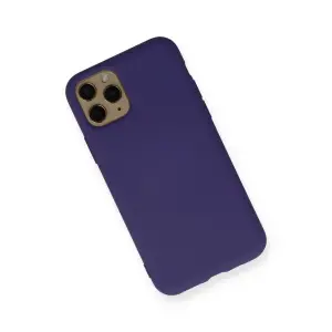 İphone 11 Pro Max Kılıf Nano İçi Kadife  - Mor