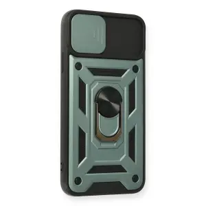 İphone 11 Pro Max Kılıf Pars Lens Yüzüklü  - Yeşil