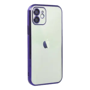 İphone 12 Kılıf  Lensli  - Mor