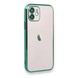İphone 12 Kılıf  Lensli  - Yeşil