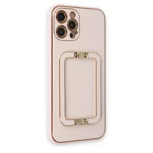İphone 12 Pro Kılıf Co Elit Kapak - Pudra