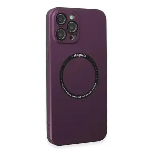 İphone 12 Pro Kılıf Jack Magneticsafe Lens  - Mürdüm