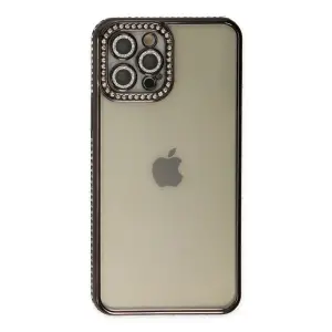İphone 12 Pro Kılıf Joke Taşlı  - Siyah