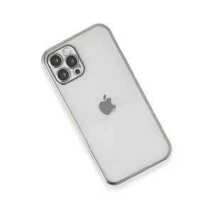 İphone 12 Pro Kılıf  Lensli  - Gümüş