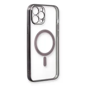 İphone 12 Pro Kılıf Magneticsafe Lazer  - Siyah