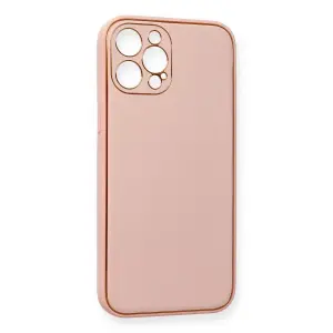 İphone 12 Pro Max Kılıf Co Deri  Kapak - Pembe