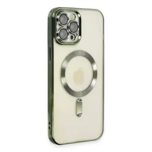 İphone 12 Pro Max Kılıf Kross Magneticsafe Kapak - Koyu Yeşil