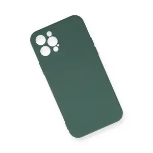 İphone 12 Pro Max Kılıf Nano İçi Kadife  - Koyu Yeşil