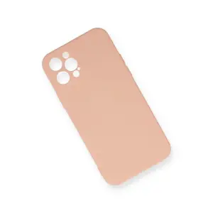 İphone 12 Pro Max Kılıf Nano İçi Kadife  - Pudra