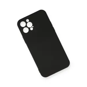 İphone 12 Pro Max Kılıf Nano İçi Kadife  - Siyah