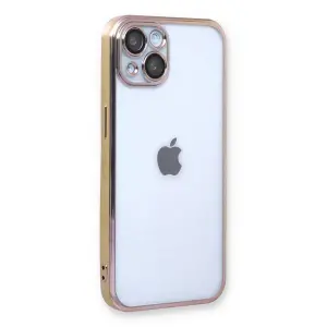 İphone 13 Kılıf  Lensli  - Gold