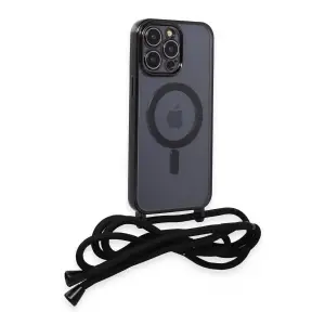 İphone 13 Pro Kılıf Divo Lazer Askılı Magsafe Kapak - Siyah