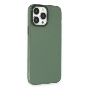 İphone 13 Pro Max Kılıf Modos Metal Kapak - Koyu Yeşil