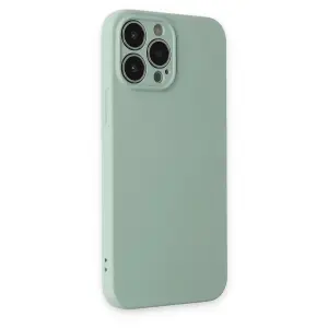 İphone 13 Pro Max Kılıf Nano İçi Kadife  - Su Yeşili