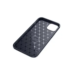 İphone 14 Kılıf Auto Fus Karbon Kapak - Lacivert