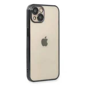 İphone 14 Kılıf  Lensli  - Siyah