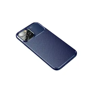 İphone 14 Pro Kılıf Auto Fus Karbon Kapak - Lacivert