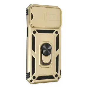 İphone 14 Pro Kılıf Pars Lens Yüzüklü  - Gold