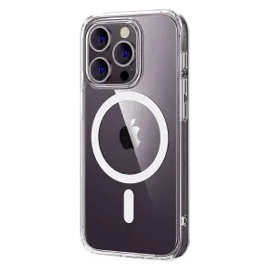 İphone 14 Pro Max Combo Sert Şeffaf Magsafe Kapak - Şeffaf