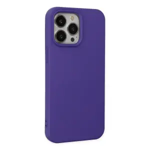 İphone 14 Pro Max Kılıf Nano İçi Kadife  - Mor