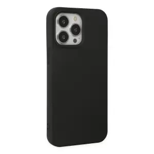 İphone 14 Pro Max Kılıf Nano İçi Kadife  - Siyah