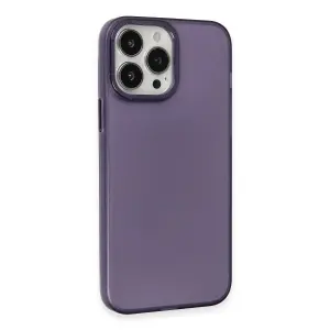 İphone 15 Pro Max Kılıf Modos Metal Kapak - Derin Mor