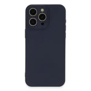 İphone 15 Pro Max Kılıf Nano İçi Kadife  - Lacivert