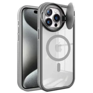 İphone 15 Pro Max Kılıf Teleskop Lens Magsafe  Kapak - Titan Gri