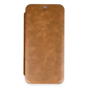 İphone 16 Kılıf Flip Cover - Taba